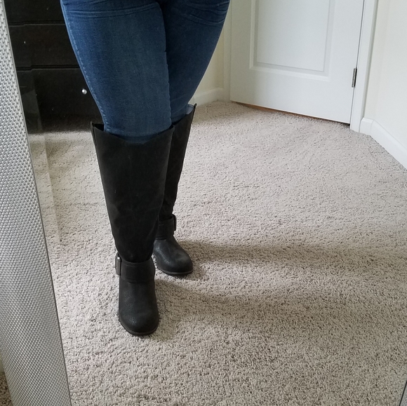 Western style knee-high leather boots - Picture 2 of 6